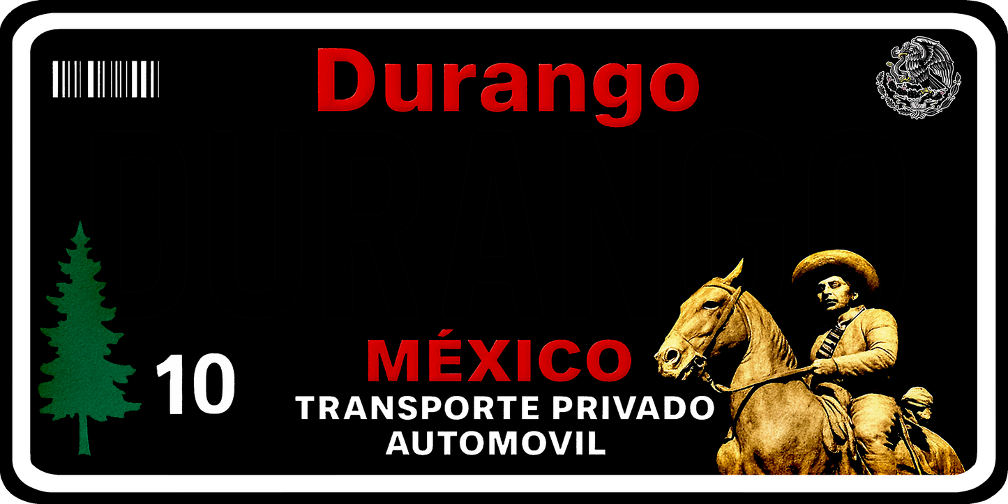 Durango Metal License Plate