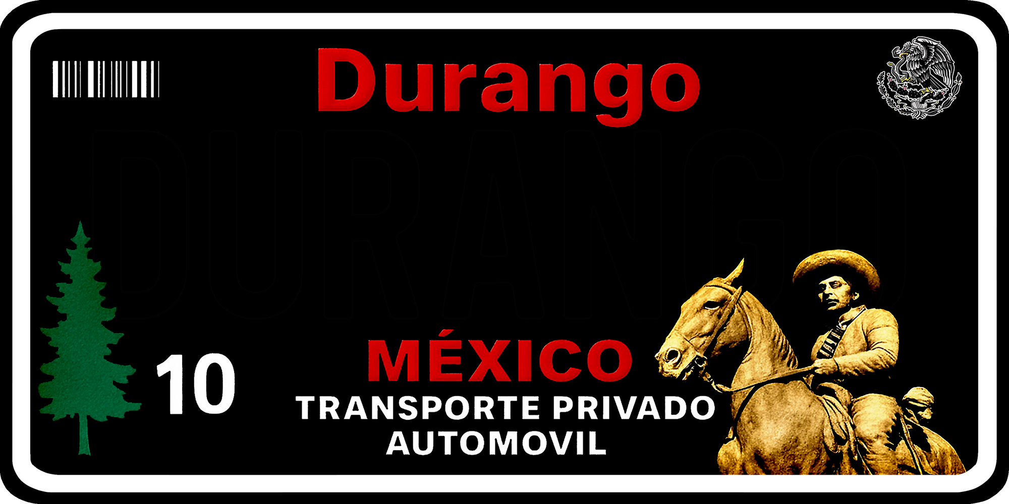 Durango Metal License Plate