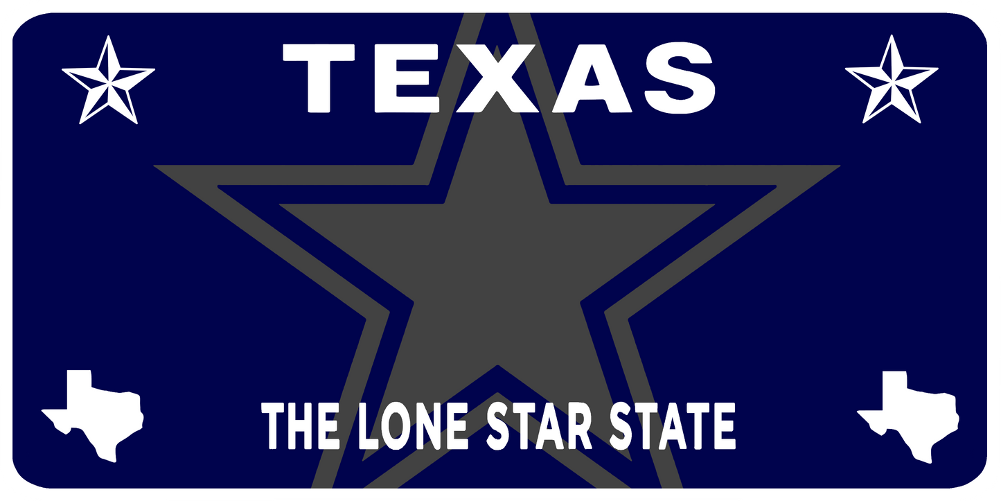 Texas Cowboys License Plate Keychain