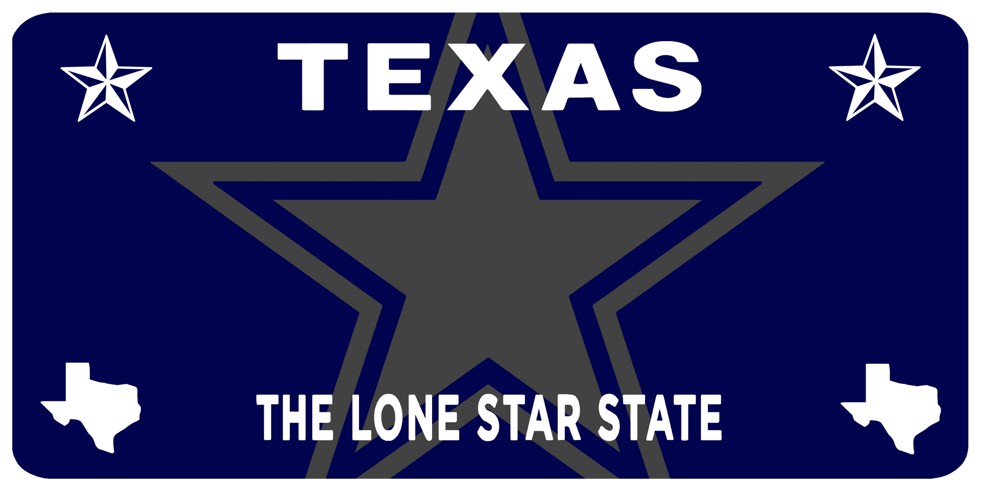 Texas Cowboys License Plate Keychain