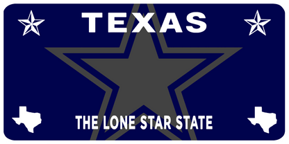 Texas Cowboys License Plate Keychain