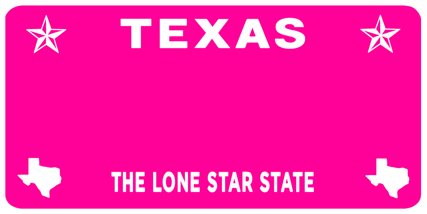Texas Pink Metal Keychain