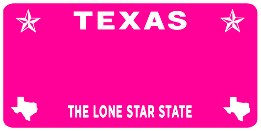 Texas Pink Metal Keychain