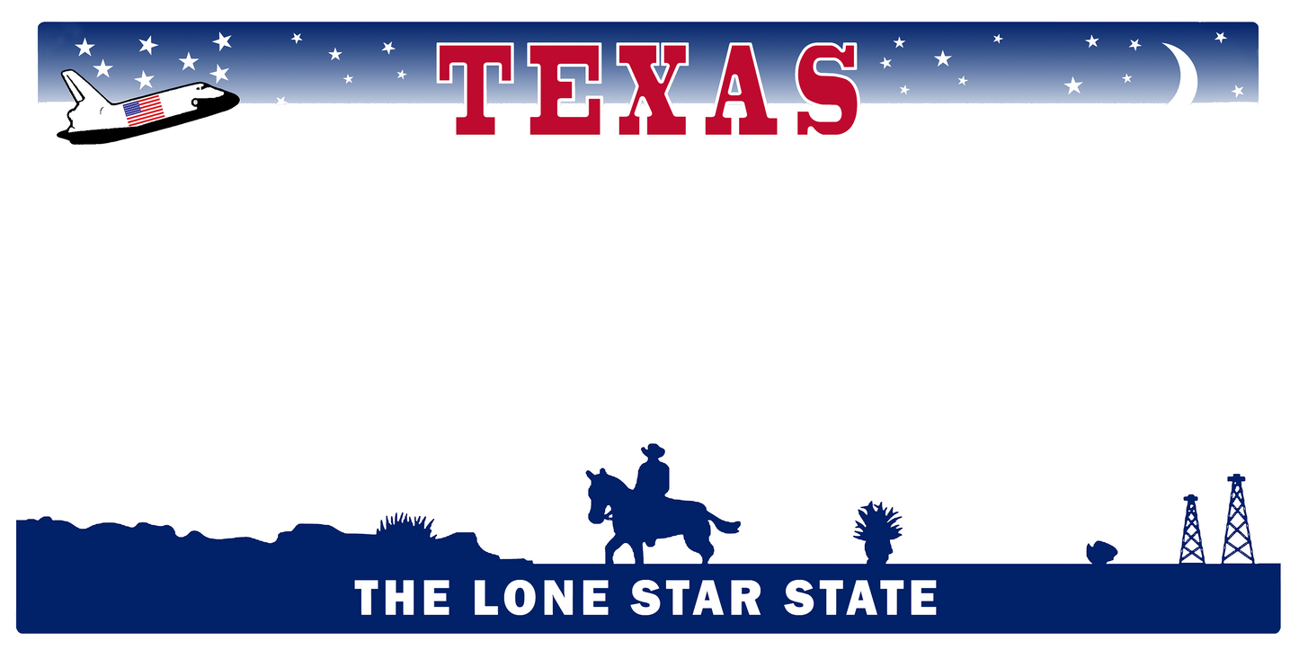 Texas Retro Metal License Plate