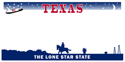 Texas Retro Metal Keychain