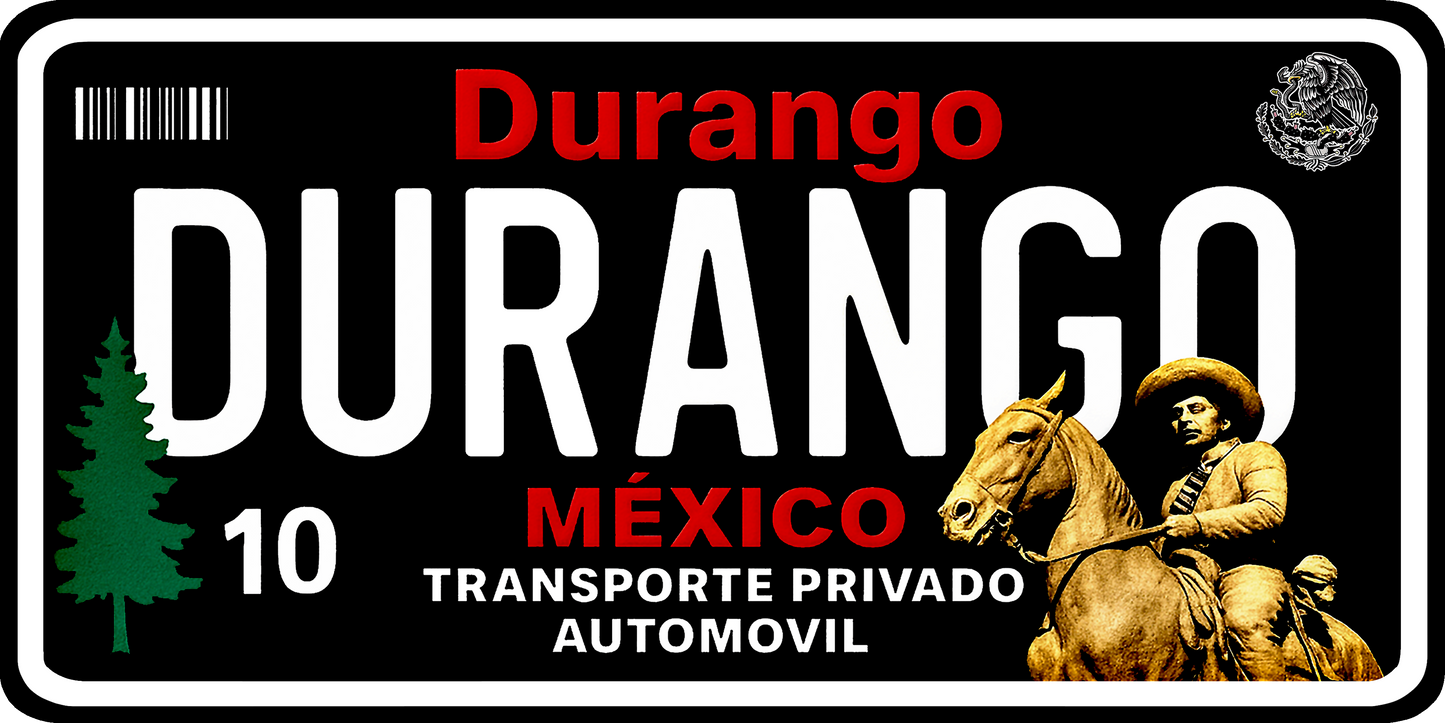 Durango Metal License Plate