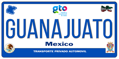 Guanajuato Metal License Plate