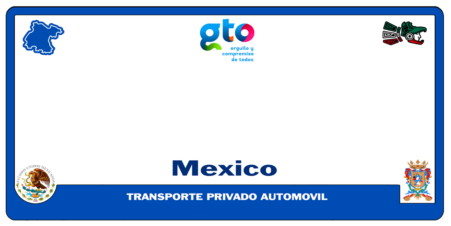 Guanajuato Metal License Plate
