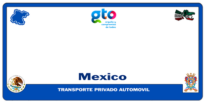 Guanajuato Metal License Plate
