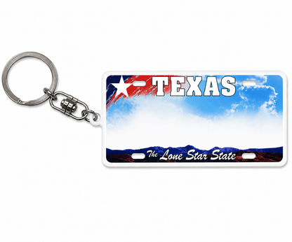 Texas Classic Metal Keychain