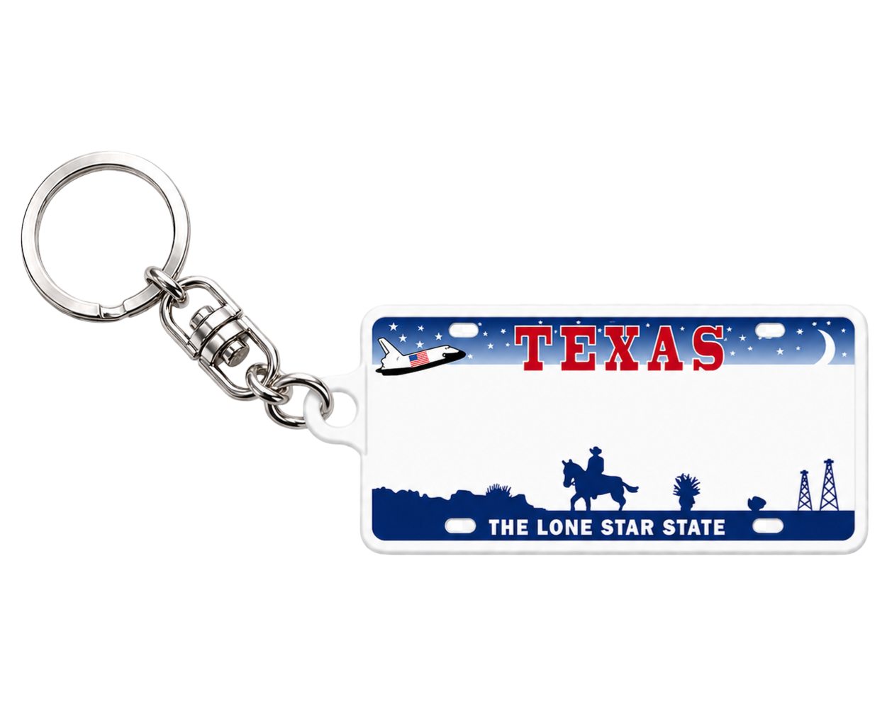 Texas Retro Metal Keychain