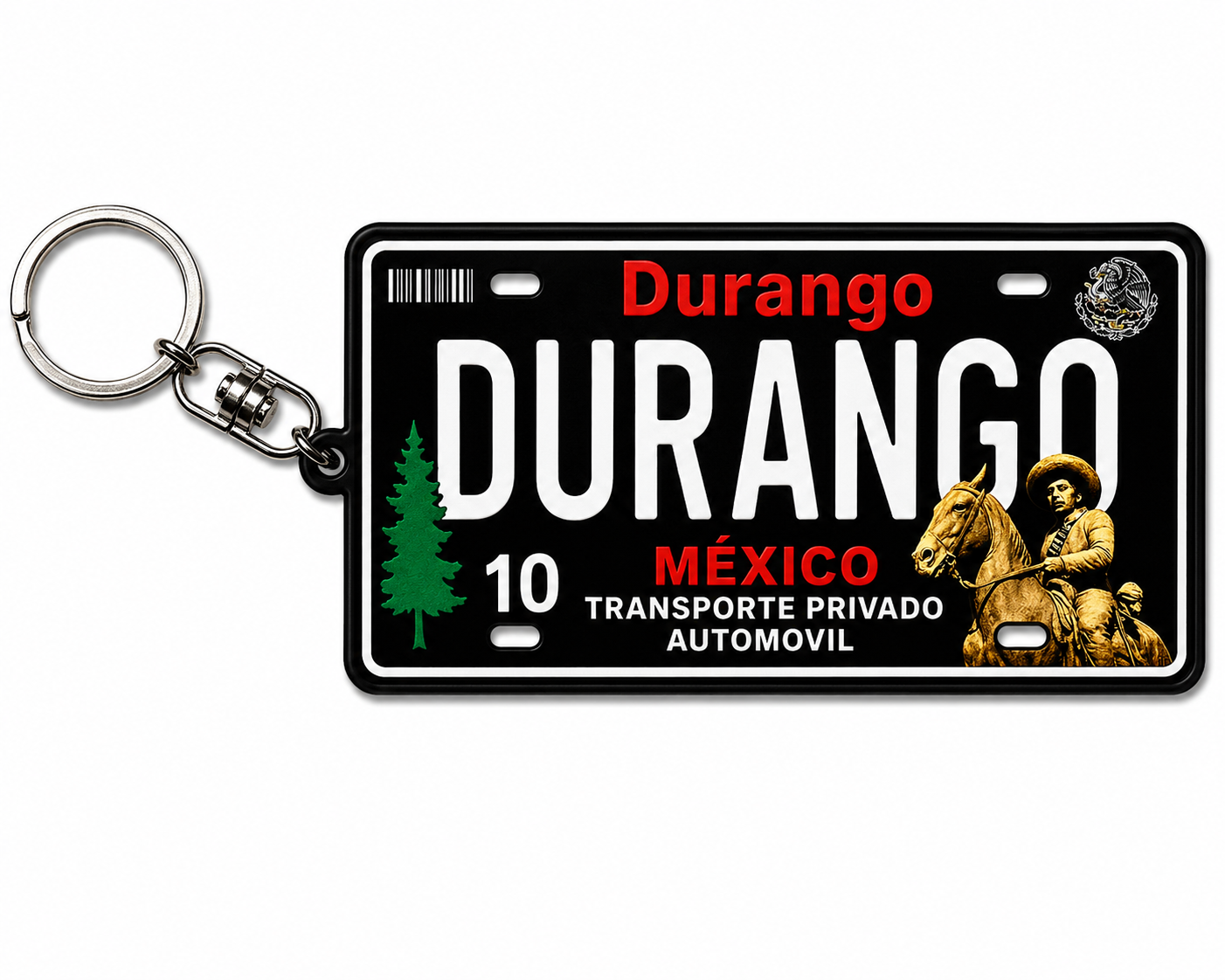 Durango Metal License Plate Keychain